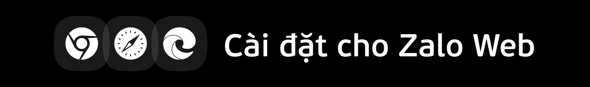 Cài đặt cho Zalo Web